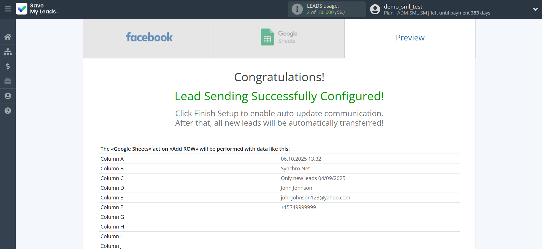 How to Connect Facebook with Google Sheets | Test data How to Connect Facebook with Google Sheets | Test data