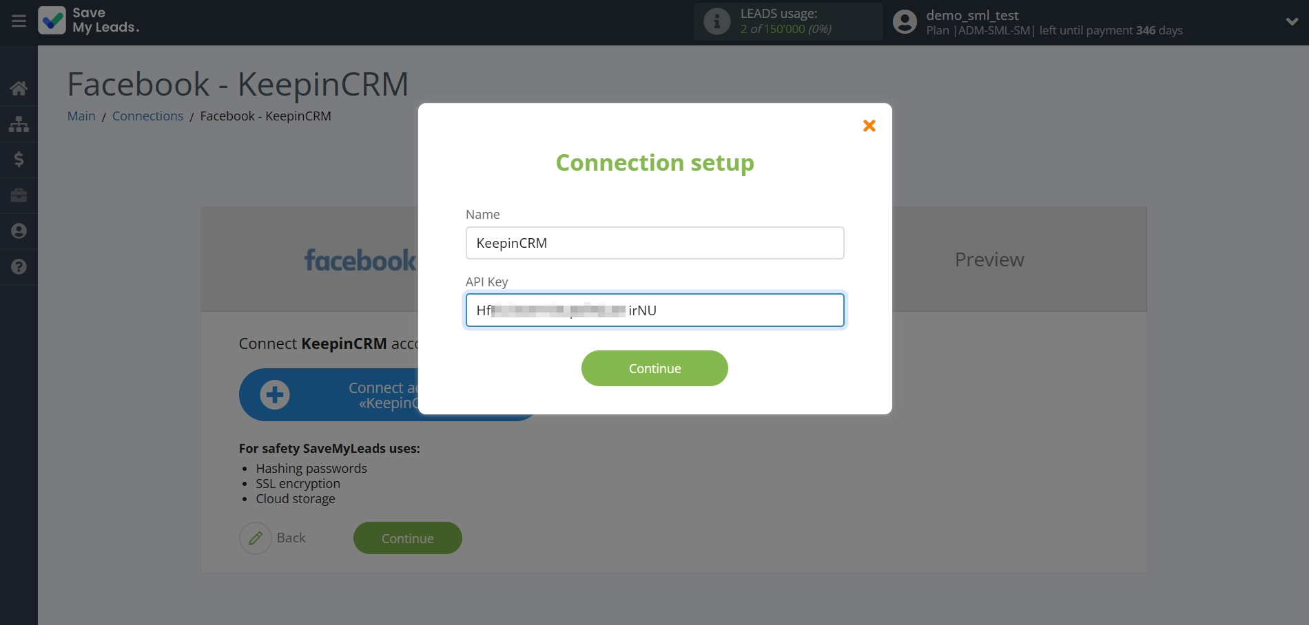 How to Connect Facebook with KeepinCRM Create Agreement | Data Destination account connection How to Connect Facebook with KeepinCRM Create Agreement | Data Destination account connection