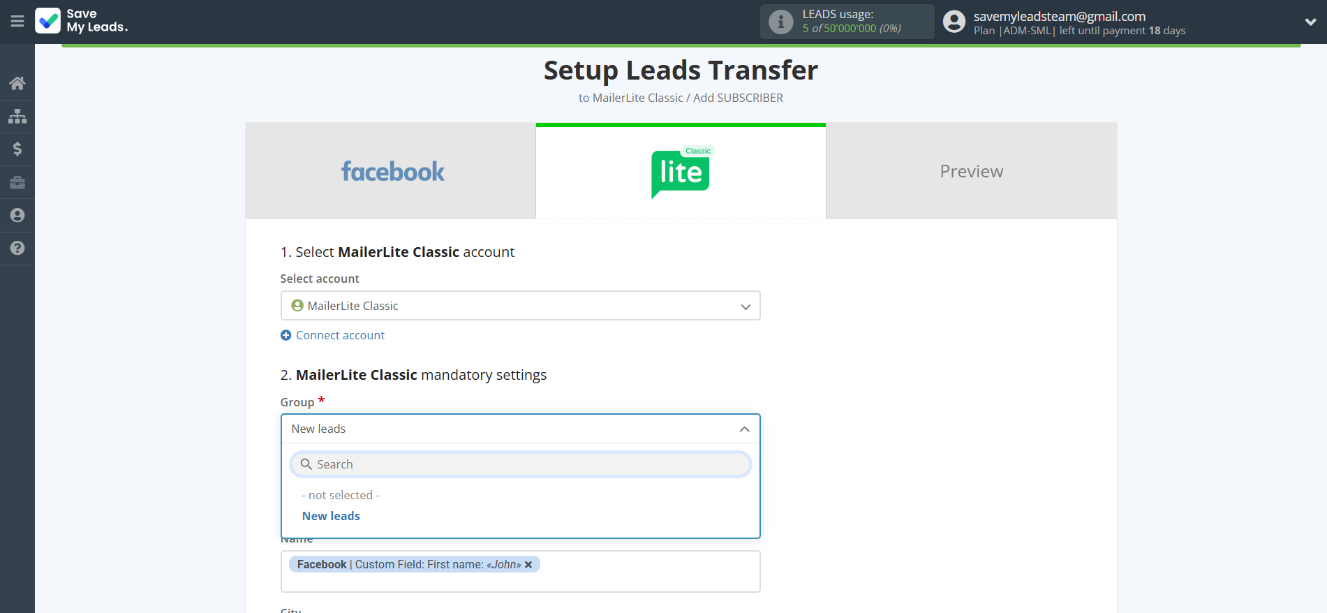 How to Connect Facebook with MailerLite Classic | Assigning fields How to Connect Facebook with MailerLite Classic | Assigning fields