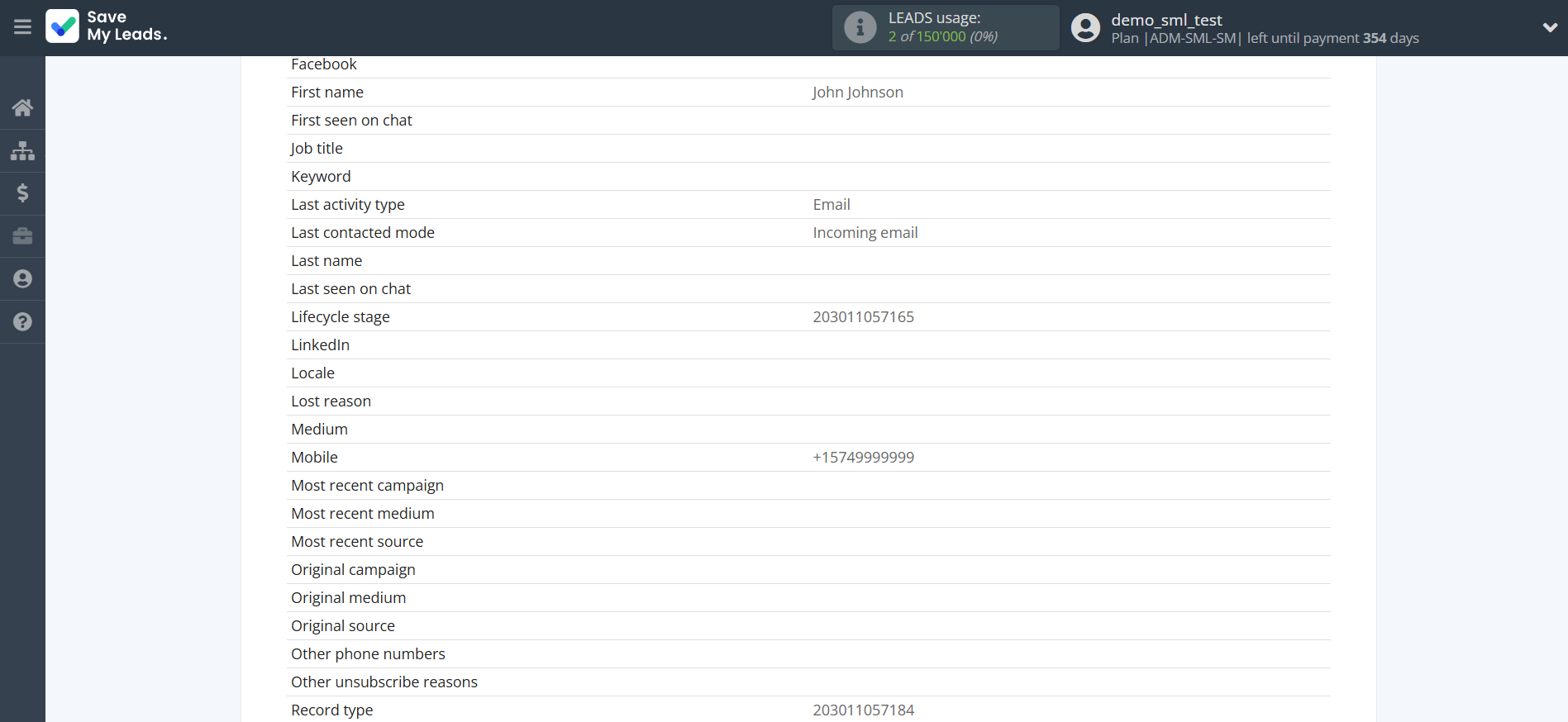 How to Connect Facebook with Freshworks Create Contacts | Test data
