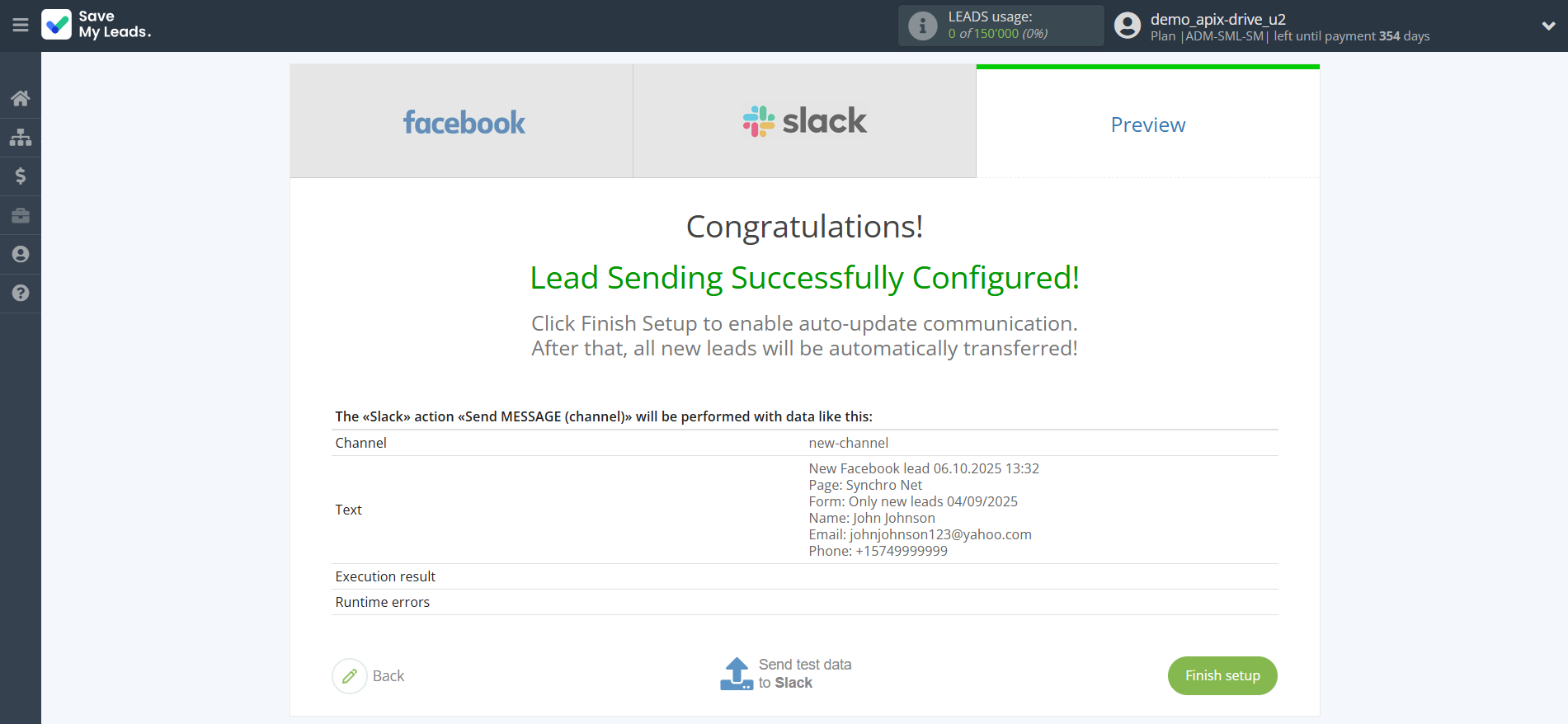 How to Connect Facebook with Slack Channel Notification | Test data How to Connect Facebook with Slack Channel Notification | Test data
