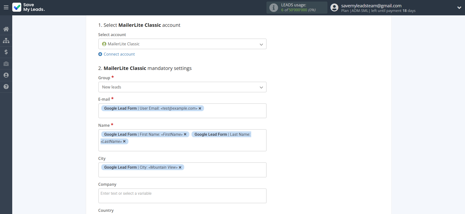How to Connect Google Lead Form with MailerLite Classic | Assigning fields How to Connect Google Lead Form with MailerLite Classic | Assigning fields