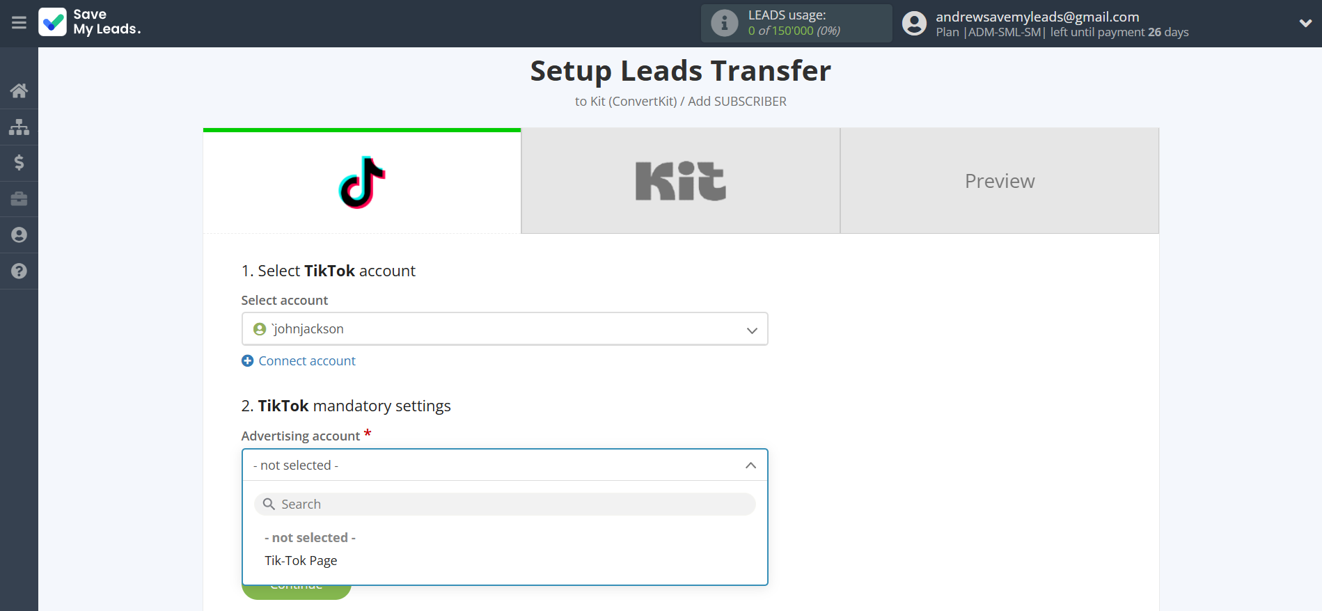 How to Connect TikTok with Kit (ConvertKit) | Data Source account connection How to Connect TikTok with Kit (ConvertKit) | Data Source account connection