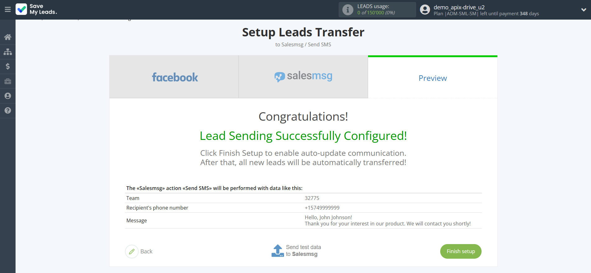 How to Connect Facebook with Salesmsg | Test data How to Connect Facebook with Salesmsg | Test data