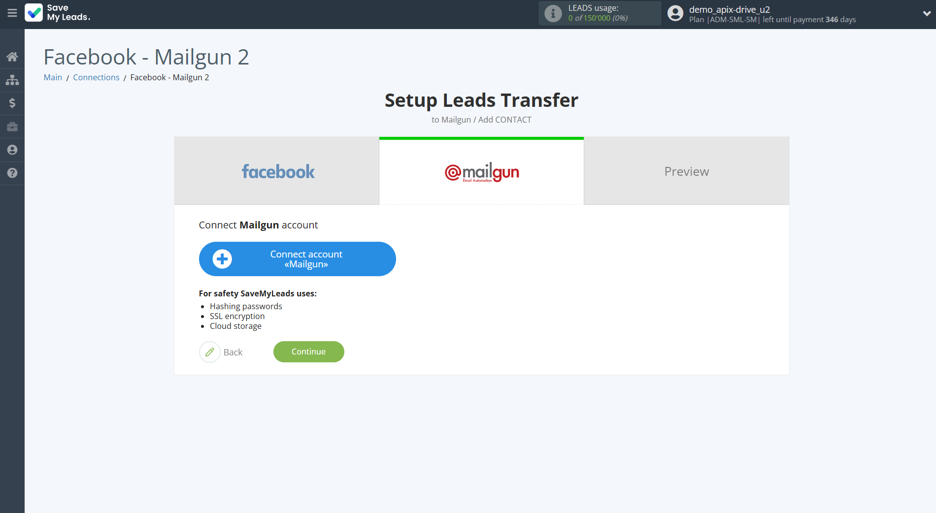 How to Connect Facebook with Mailgun | Data Destination account connection How to Connect Facebook with Mailgun | Data Destination account connection