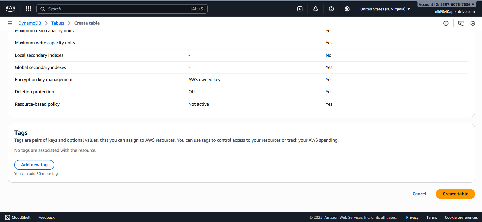 How to Connect Facebook with Amazon DynamoDB | Creating table How to Connect Facebook with Amazon DynamoDB | Creating table