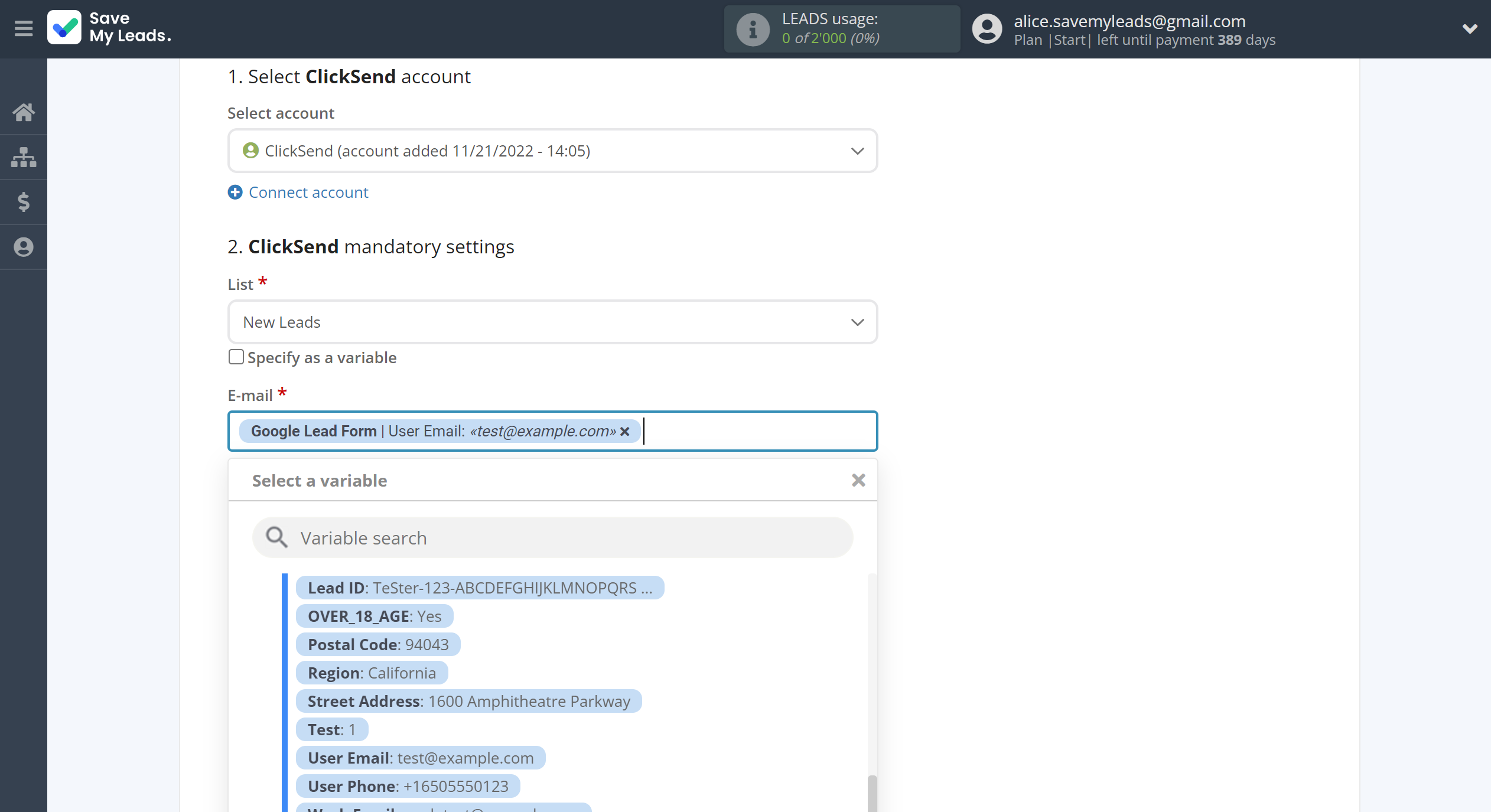 How to Connect Google Lead Form with ClickSend Add Contacts | Assigning fields How to Connect Google Lead Form with ClickSend Add Contacts | Assigning fields