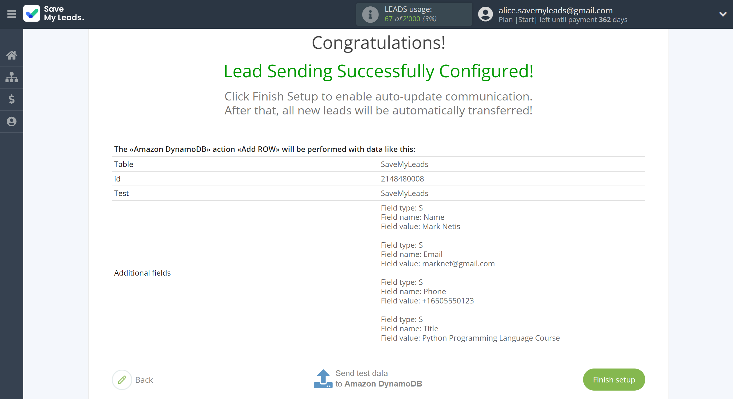 How to Connect Webhooks with Amazon DynamoDB | Test data How to Connect Webhooks with Amazon DynamoDB | Test data