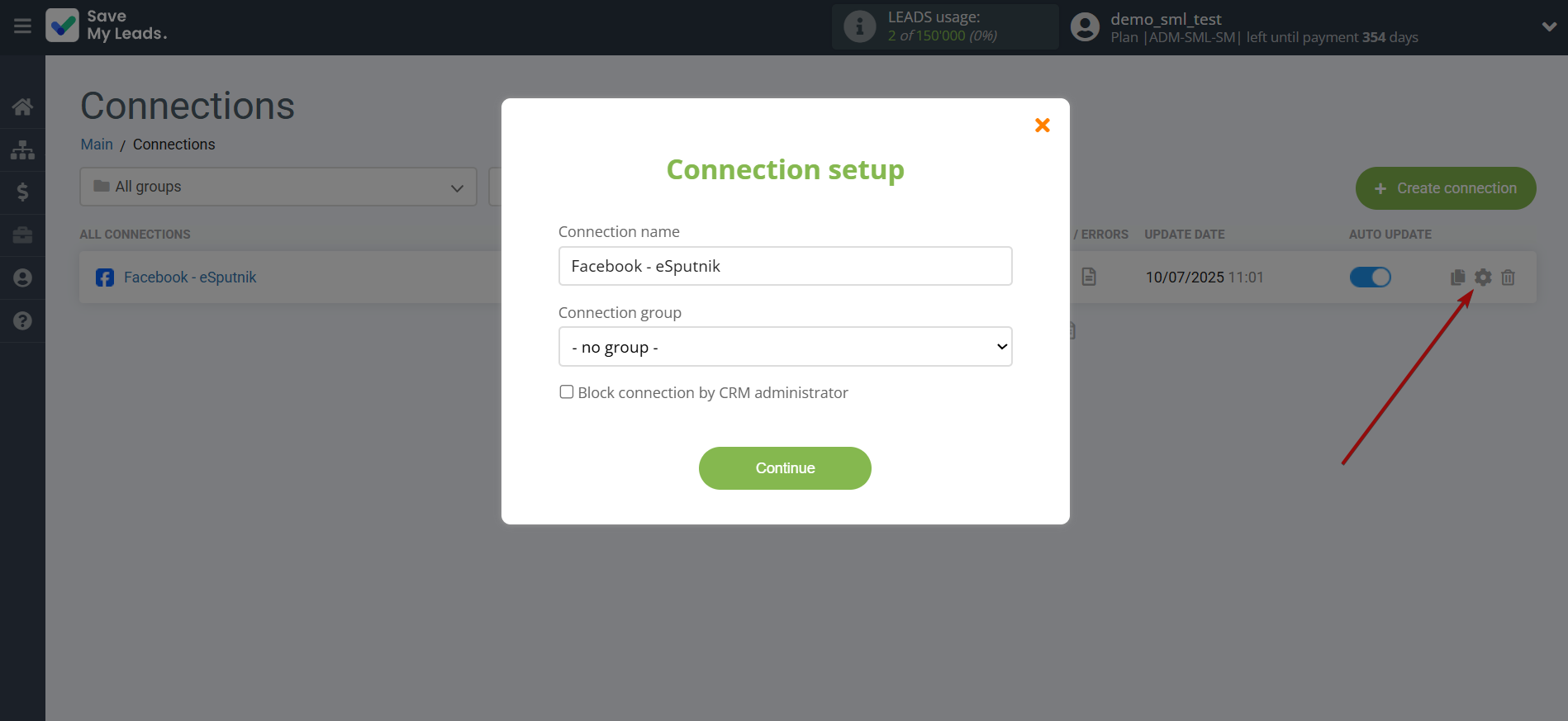 How to Connect Facebook with eSputnik Send SMS | Name and group connection