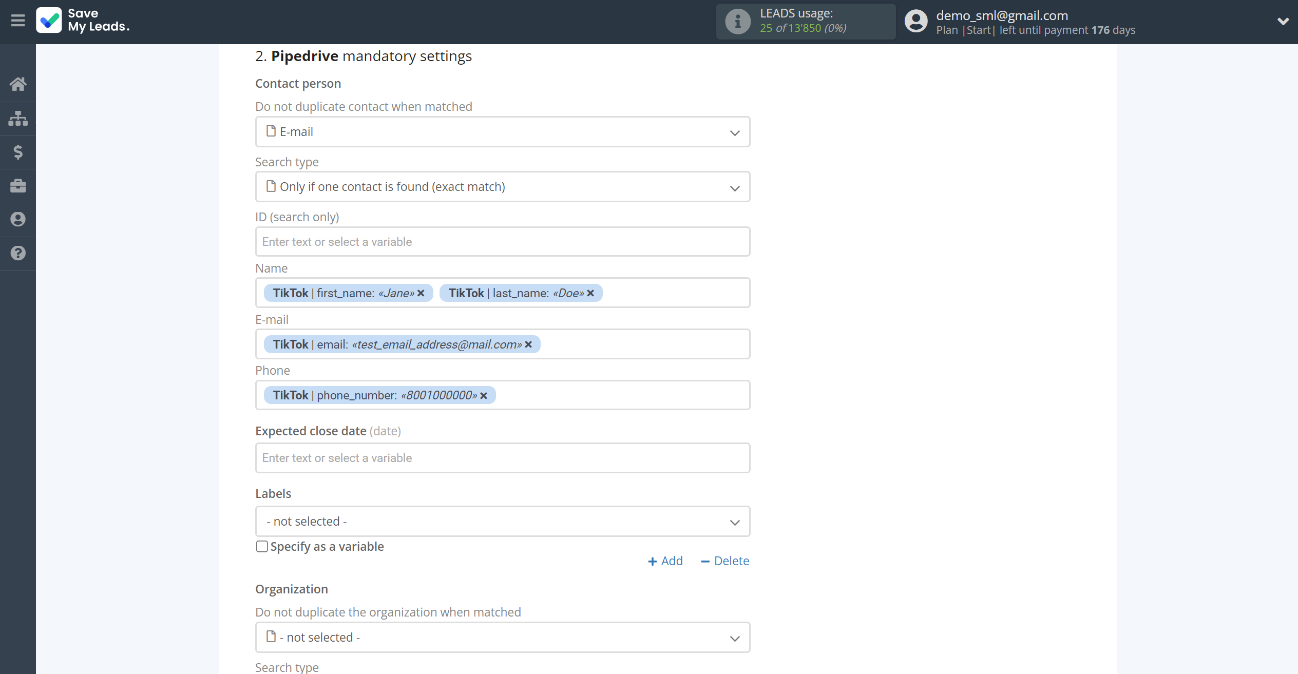 How to Connect TikTok with Pipedrive Create Lead | Assigning fields How to Connect TikTok with Pipedrive Create Lead | Assigning fields