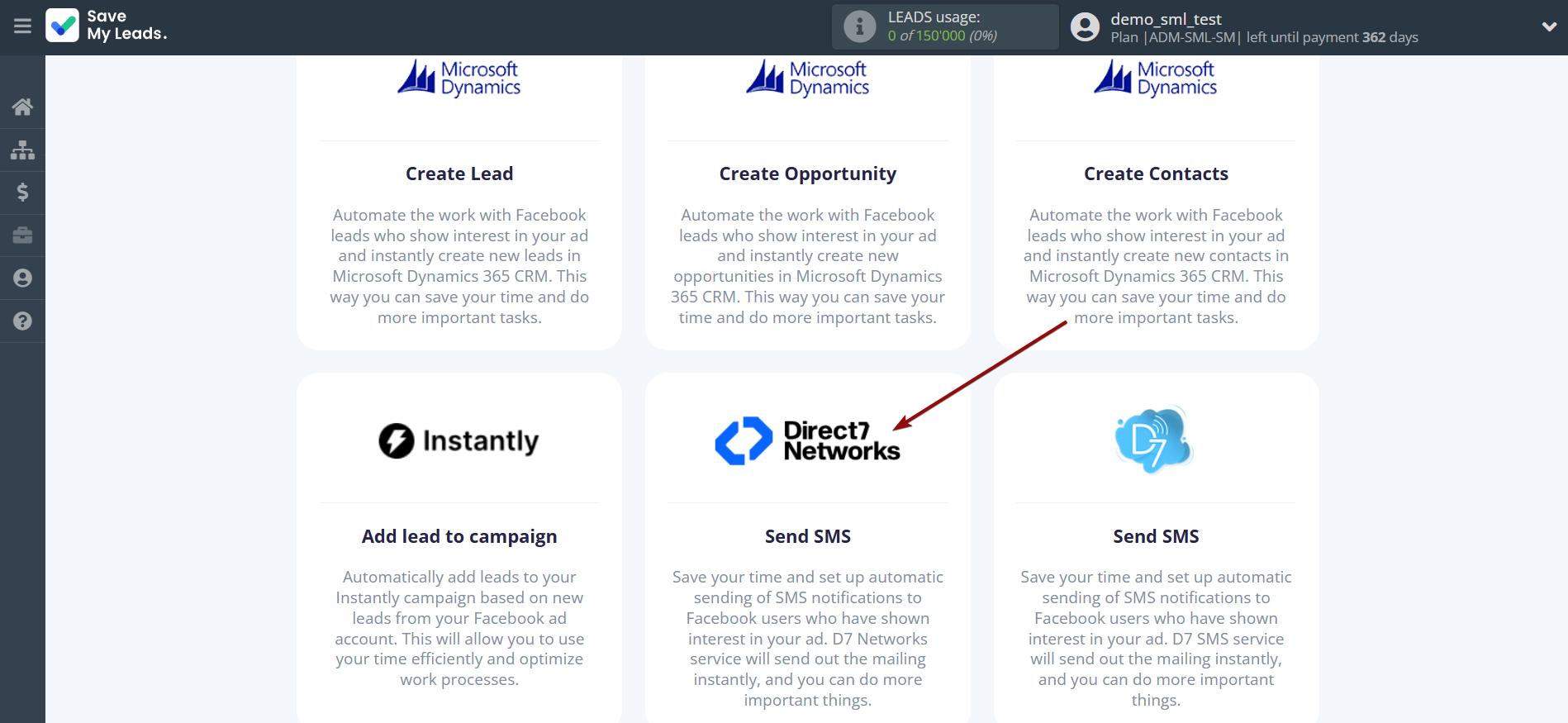 How to Connect Facebook with D7 Networks | Data Destination system selection How to Connect Facebook with D7 Networks | Data Destination system selection