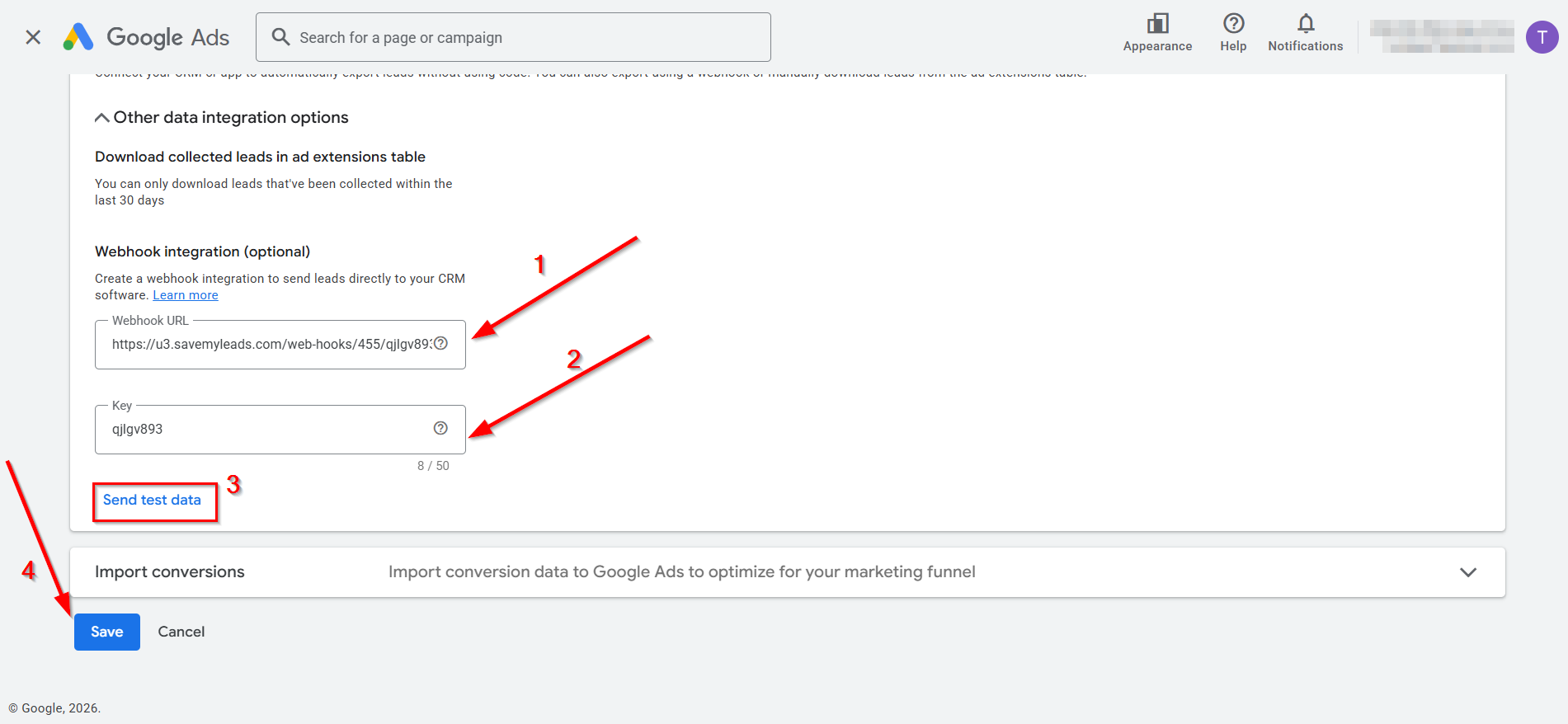 How to Connect Google Lead Form with Hunter.io | Data Source account connection