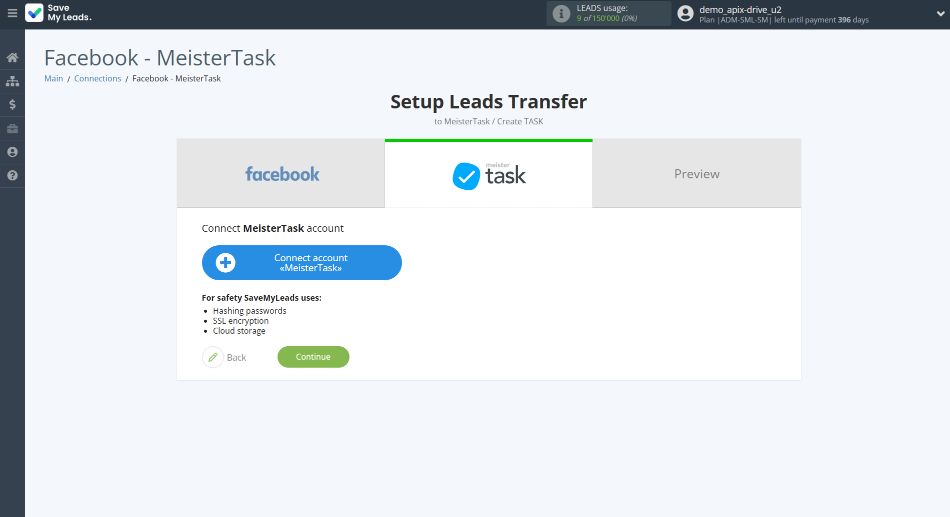 How to Connect TikTok with MeisterTask | Data Destination account connection