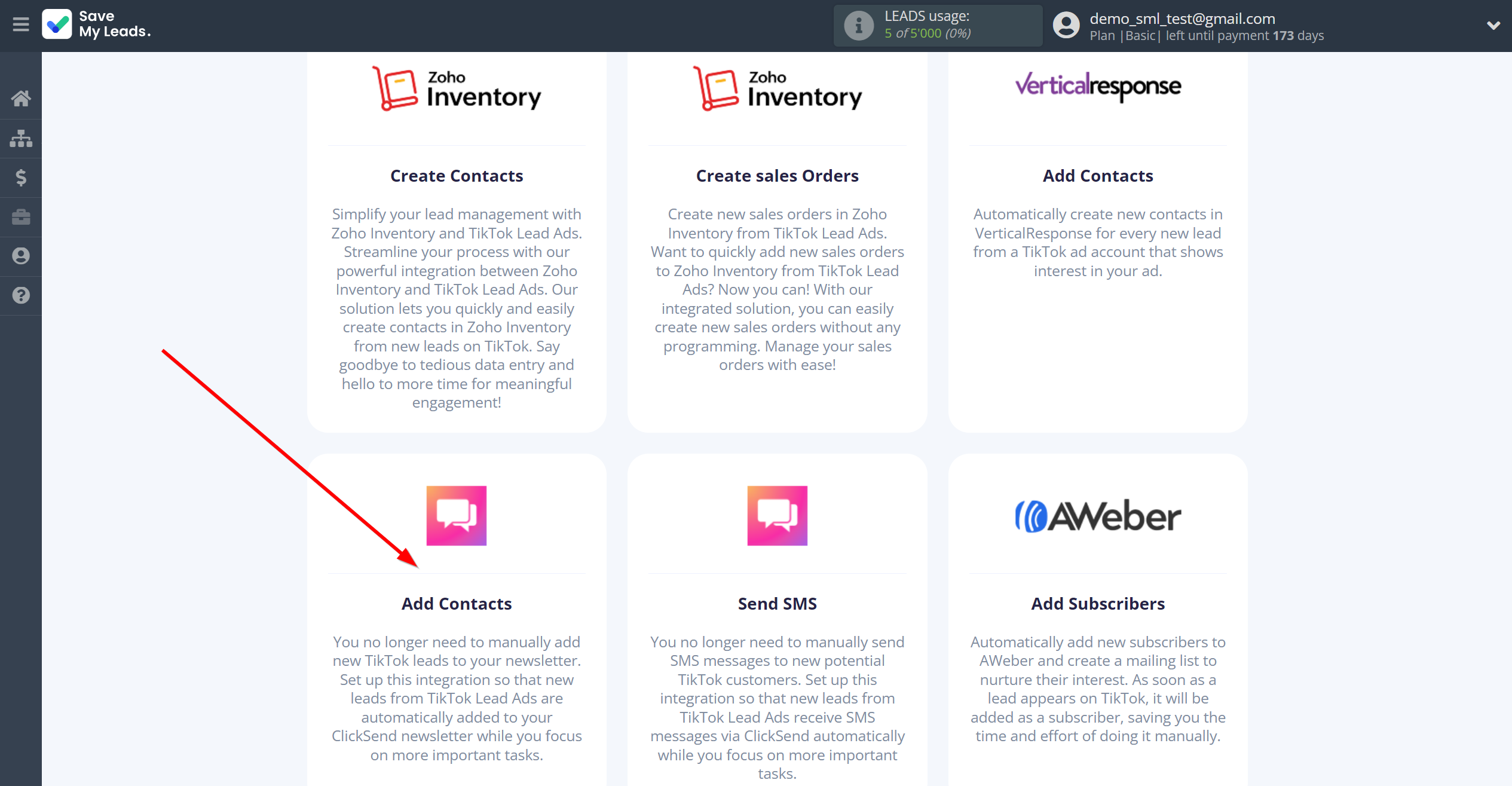 How to Connect TikTok with ClickSend Add Contacts | Data Destination system selection How to Connect TikTok with ClickSend Add Contacts | Data Destination system selection