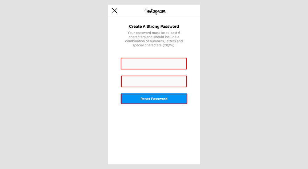 Create new password Create new password