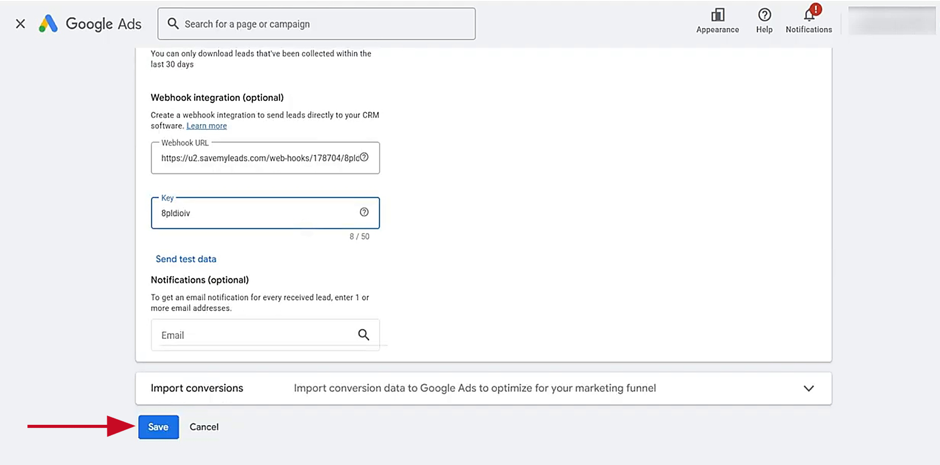 Save your settings Save your settings