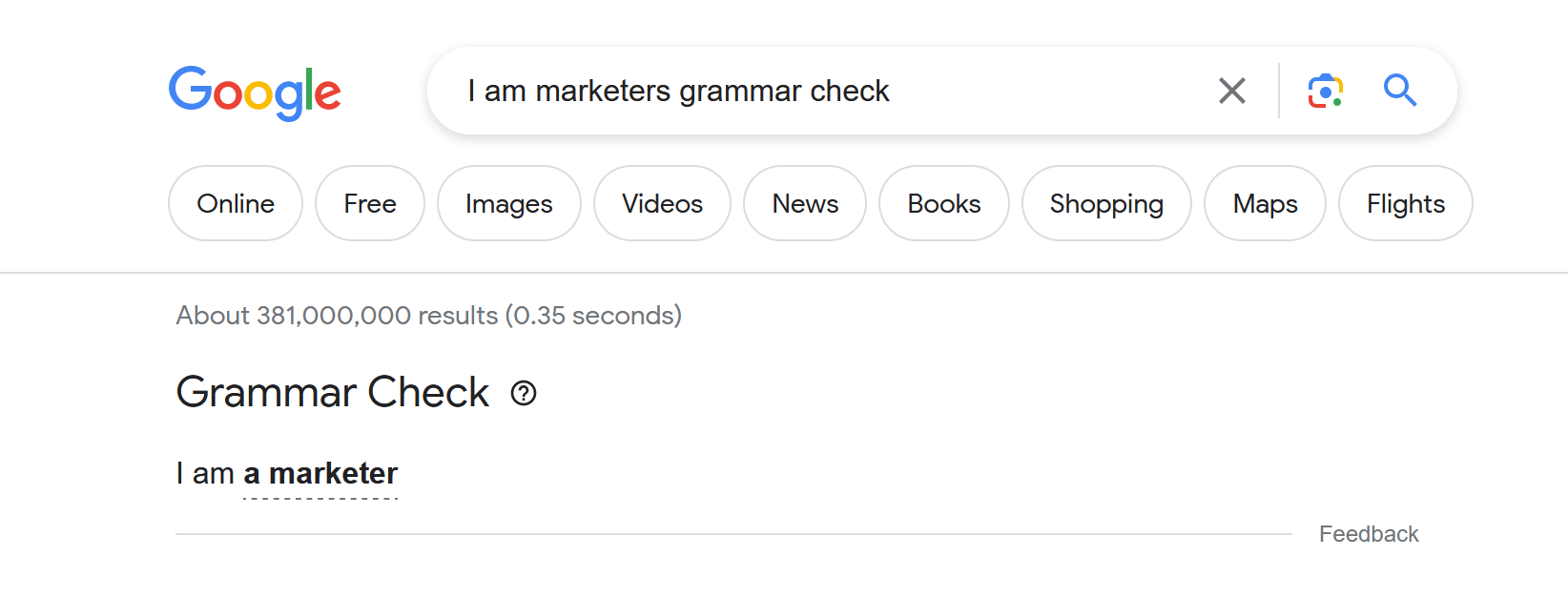 Grammar Check in Google Search Grammar Check in Google Search