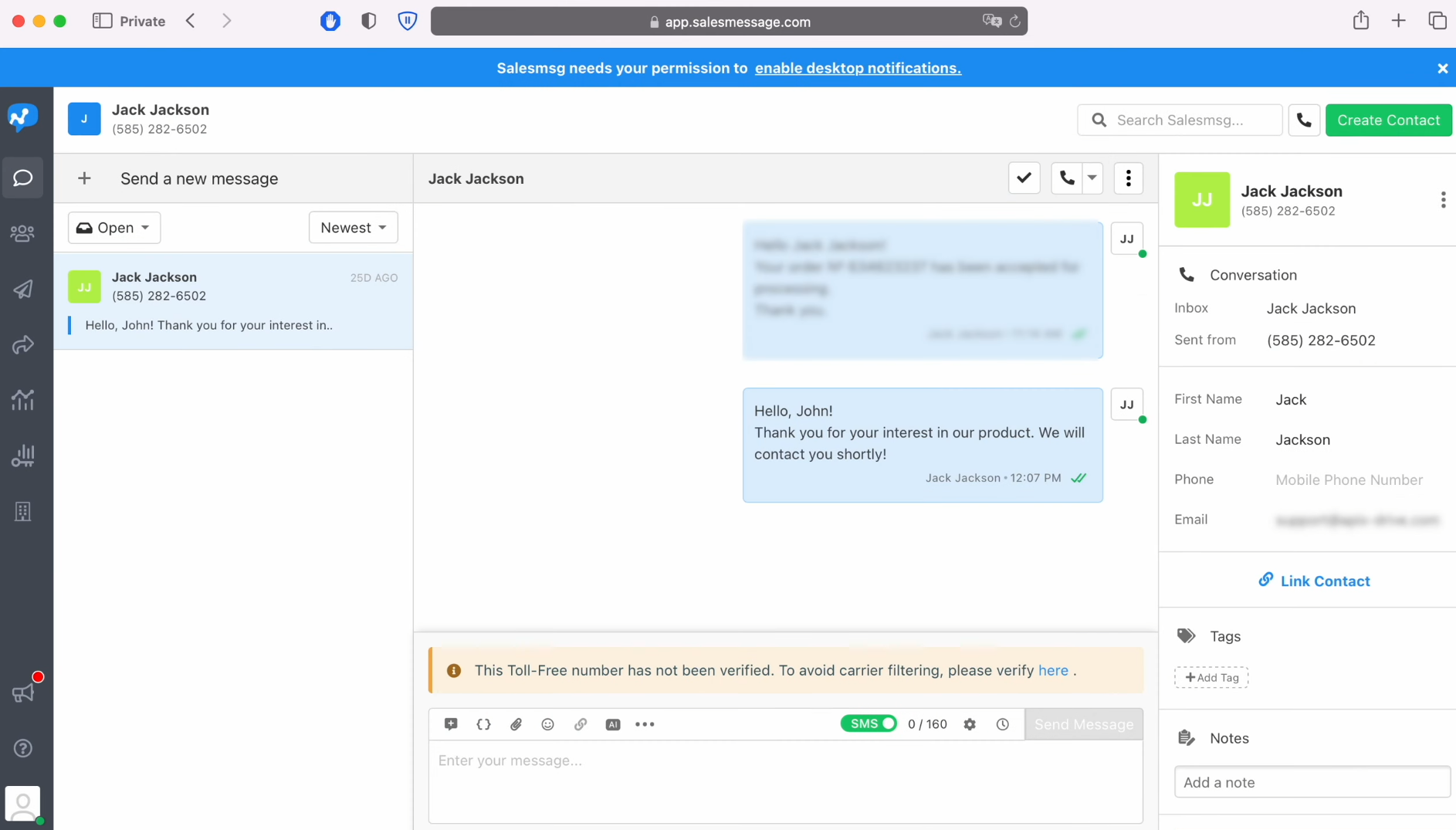 Salesmsg and Facebook integration | Result of connecting platforms Salesmsg and Facebook integration | Result of connecting platforms