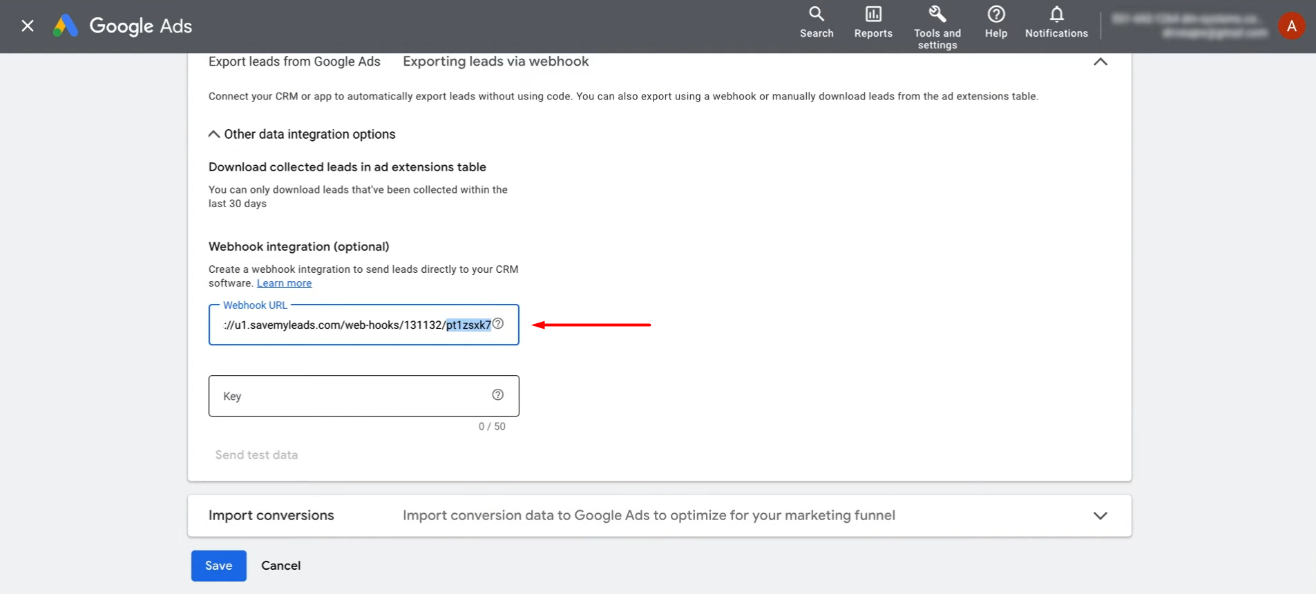 Copy the last part of the URL