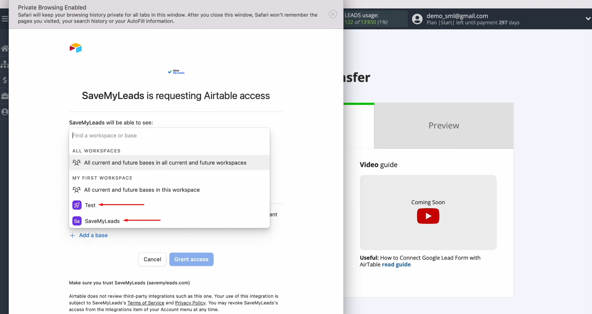 Google Lead Form and Airtable integration | Choose databases Google Lead Form and Airtable integration | Choose databases