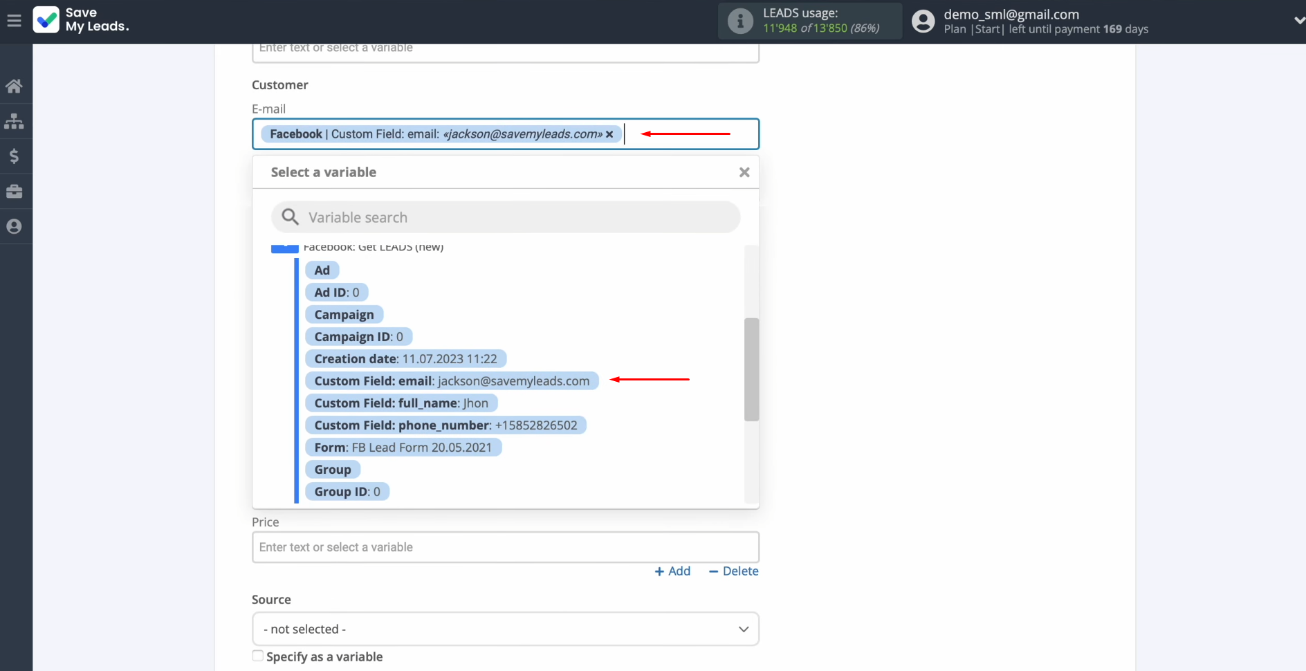 KeepinCRM and Facebook integration | Select variables from Facebook for KeepinCRM fields KeepinCRM and Facebook integration | Select variables from Facebook for KeepinCRM fields
