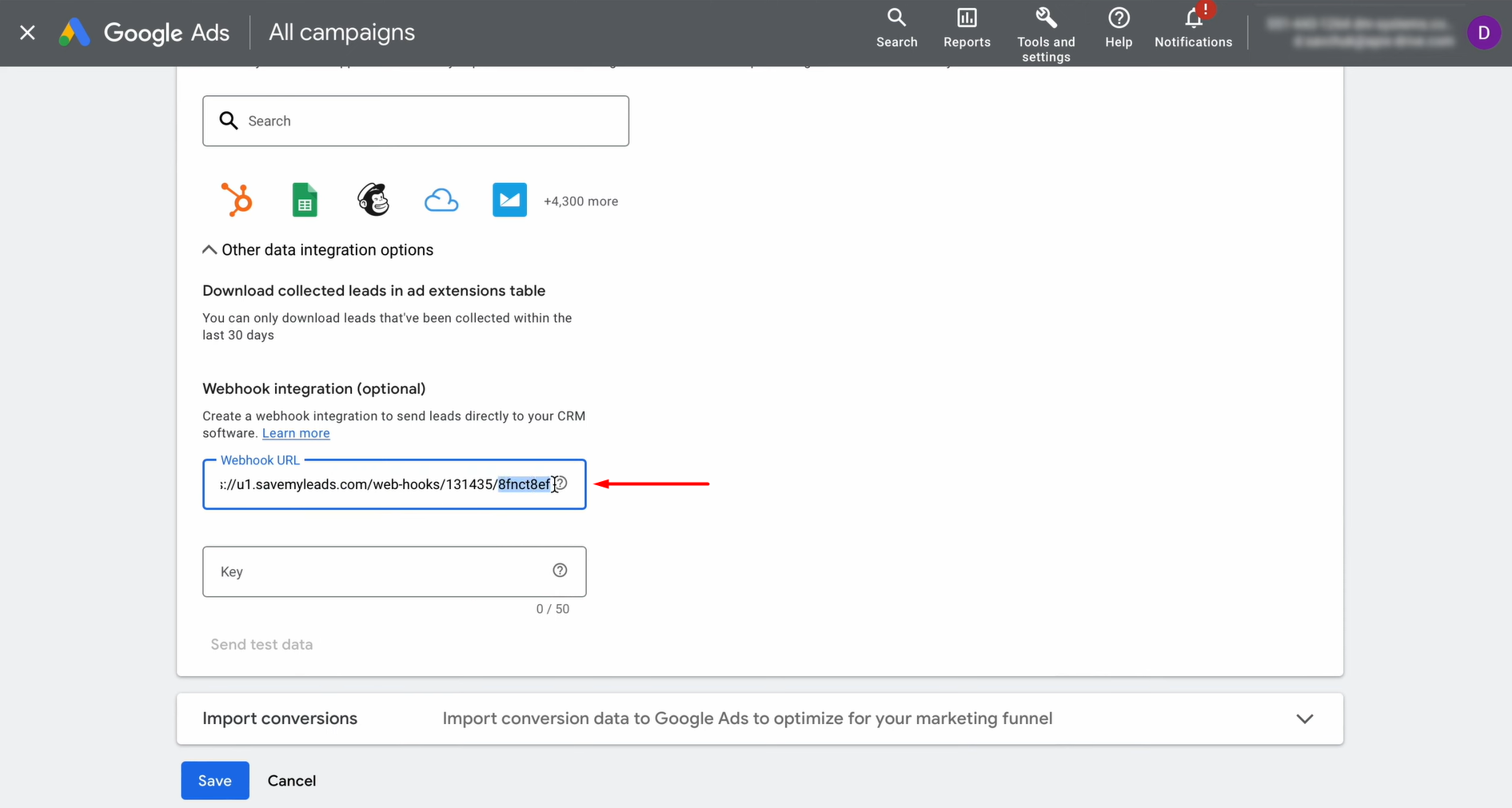 Copy the final segment of the URL