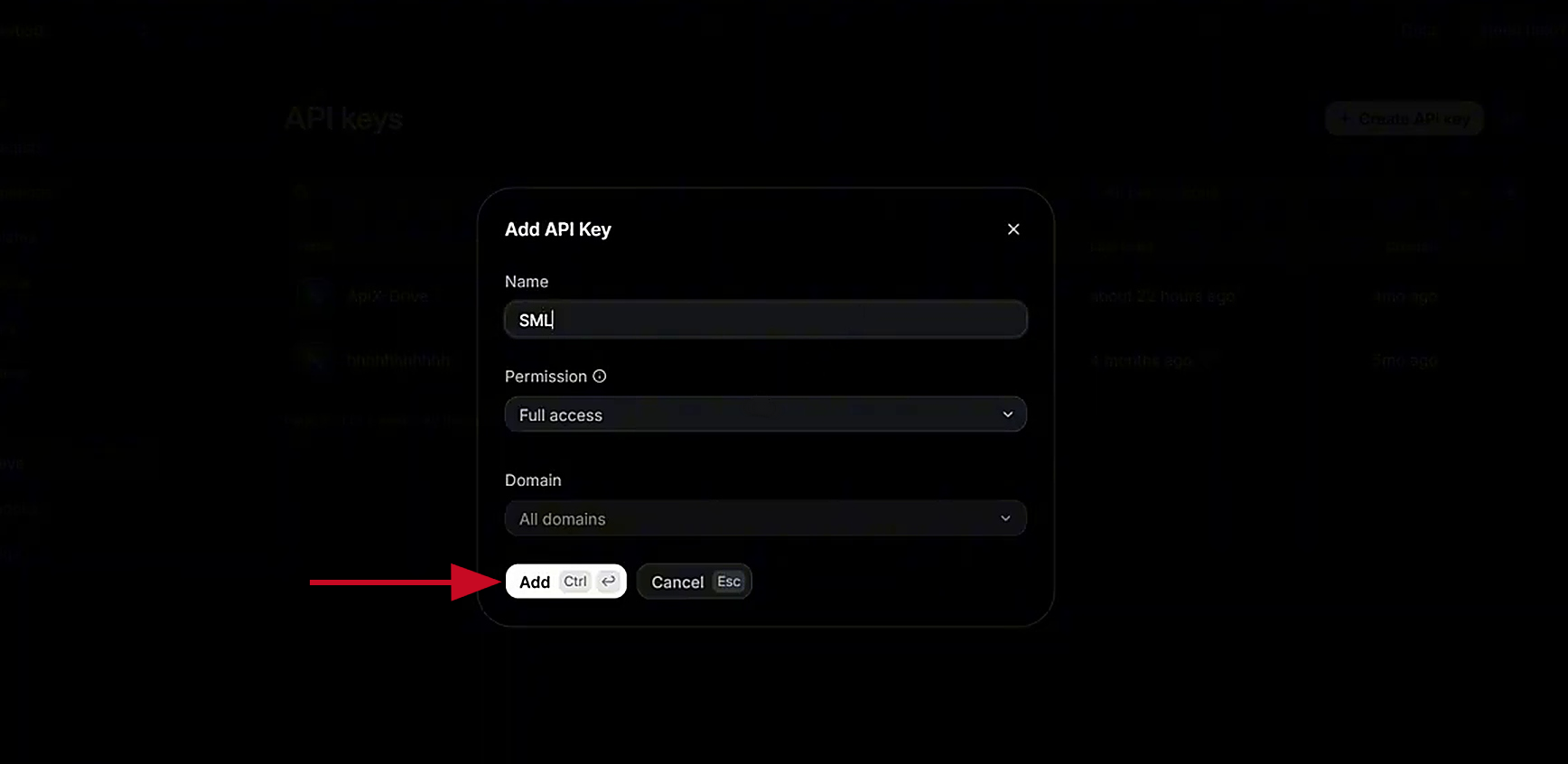 Enter your token name and click Add Enter your token name and click Add