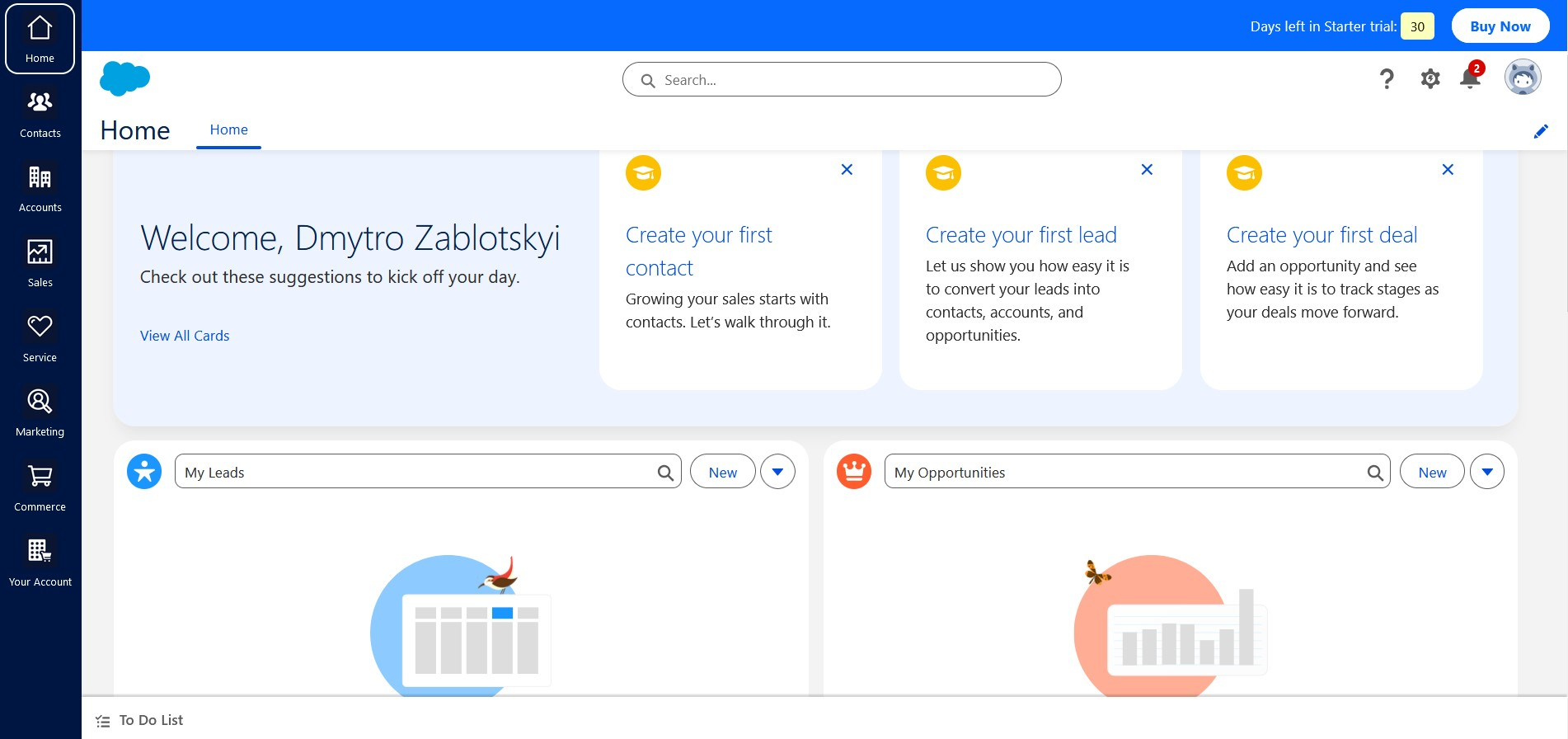 Salesforce's interface Salesforce's interface