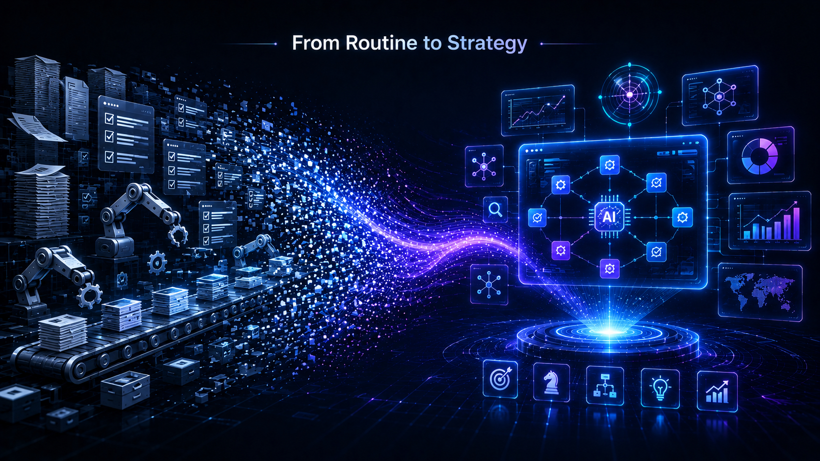 Automation transforming routine tasks into strategic workflow oversight Automation transforming routine tasks into strategic workflow oversight
