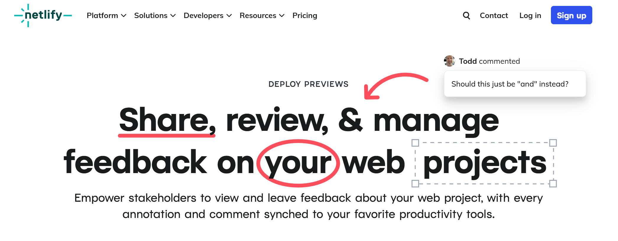 Netlify website: Deploy Previews feature