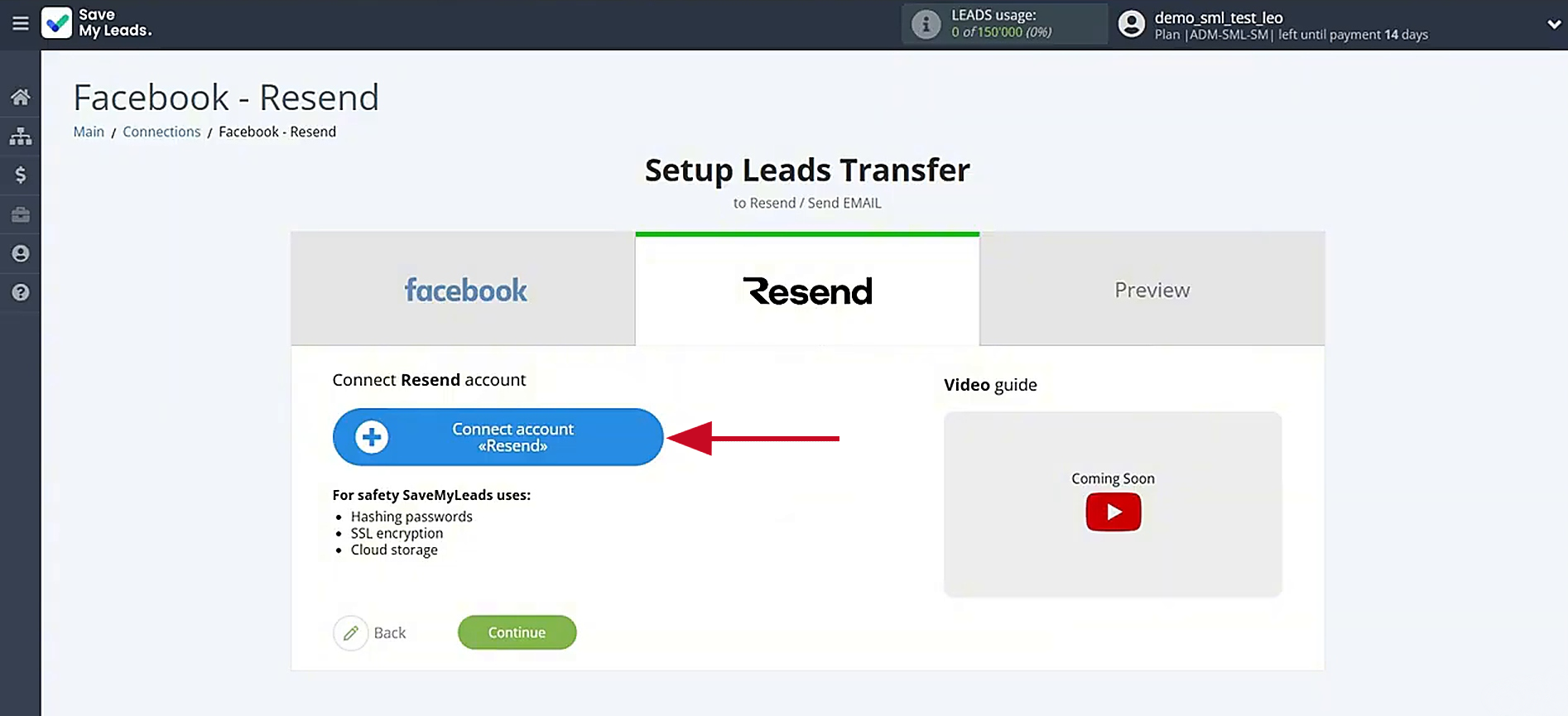 Connect your Resend account to SML Connect your Resend account to SML