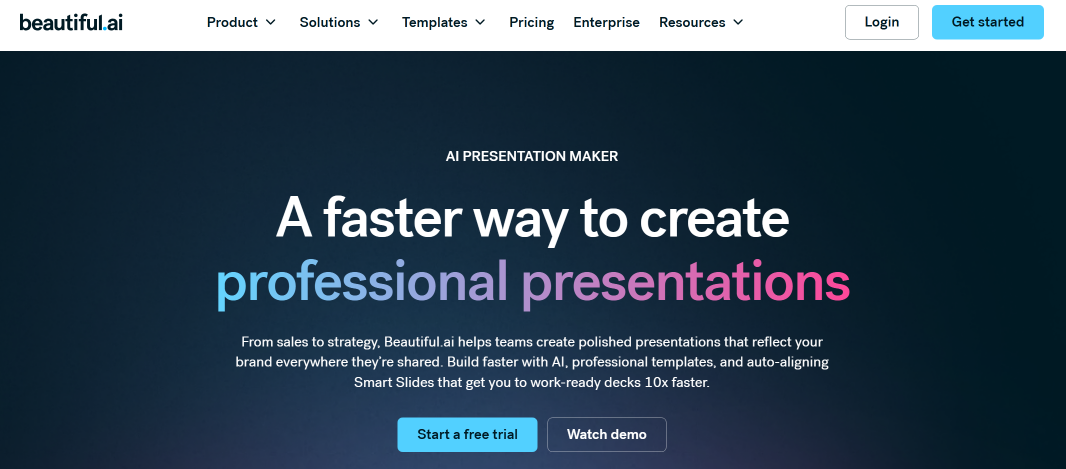 Beautiful.ai website Beautiful.ai website