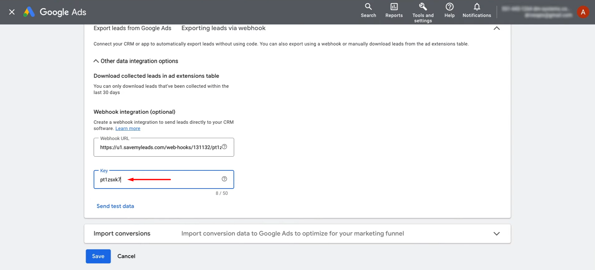 Use the last part of the copied URL as a key
