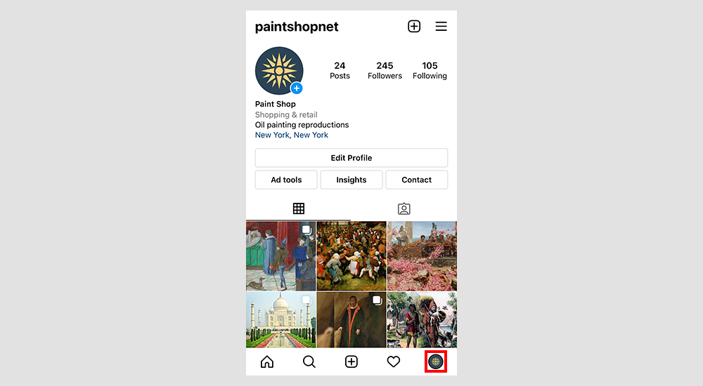 Open main profile page Open main profile page