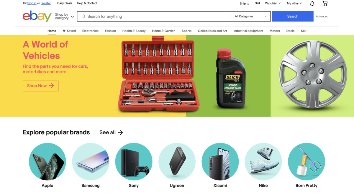 eBay official site eBay official site