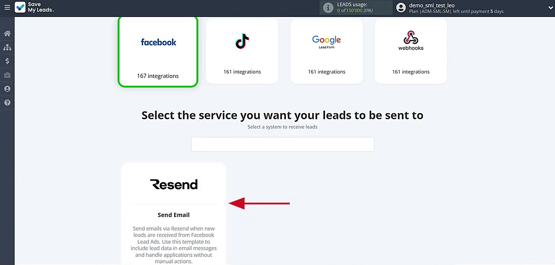Choose Resend (Send Email) Choose Resend (Send Email)