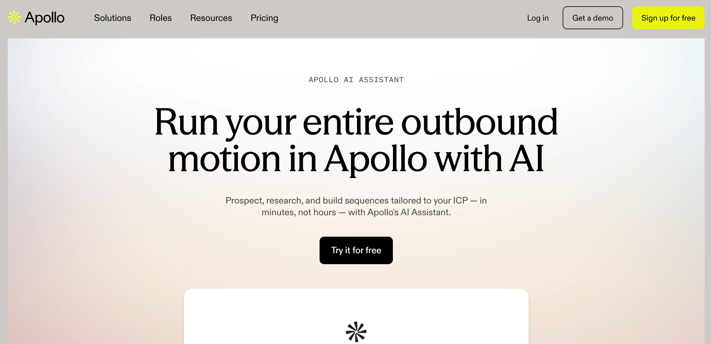 Apollo website Apollo website