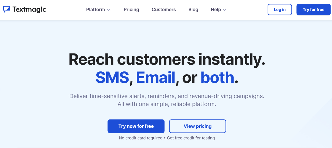 Textmagic website Textmagic website