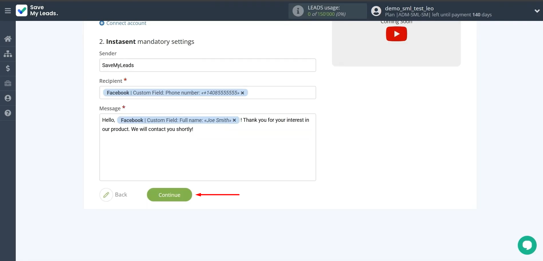Verify the information and click Continue Verify the information and click Continue