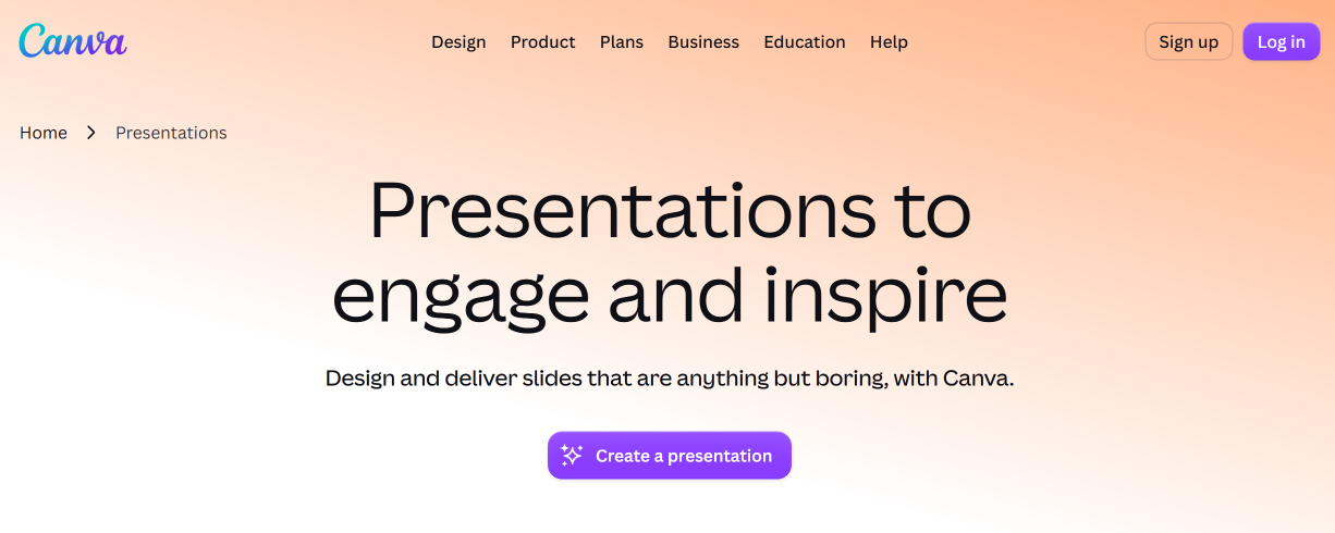 Canva website Canva website