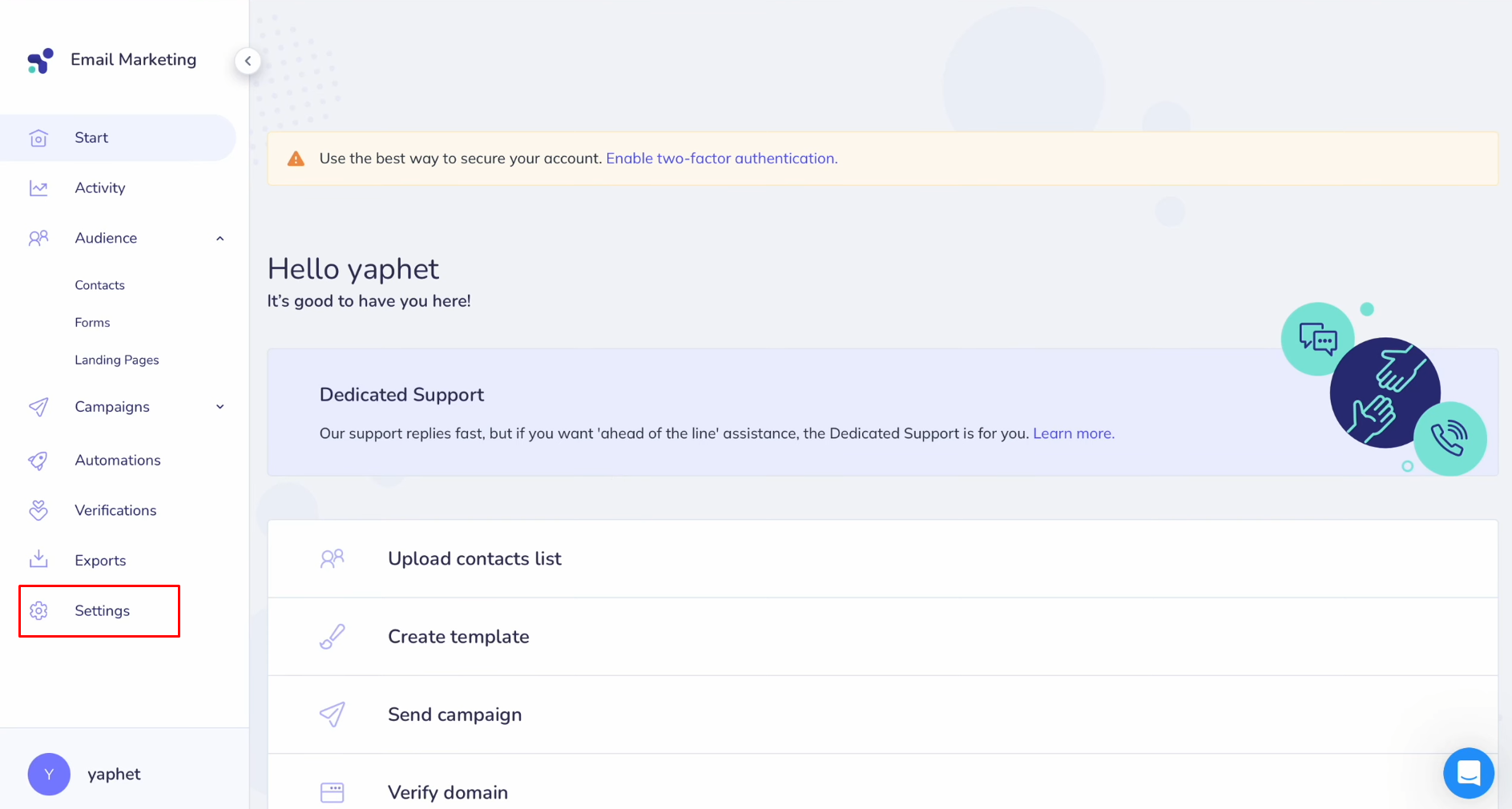 Google Lead Form and Elastic Email integration | Go to the settings of your personal Elastic Email account Google Lead Form and Elastic Email integration | Go to the settings of your personal Elastic Email account
