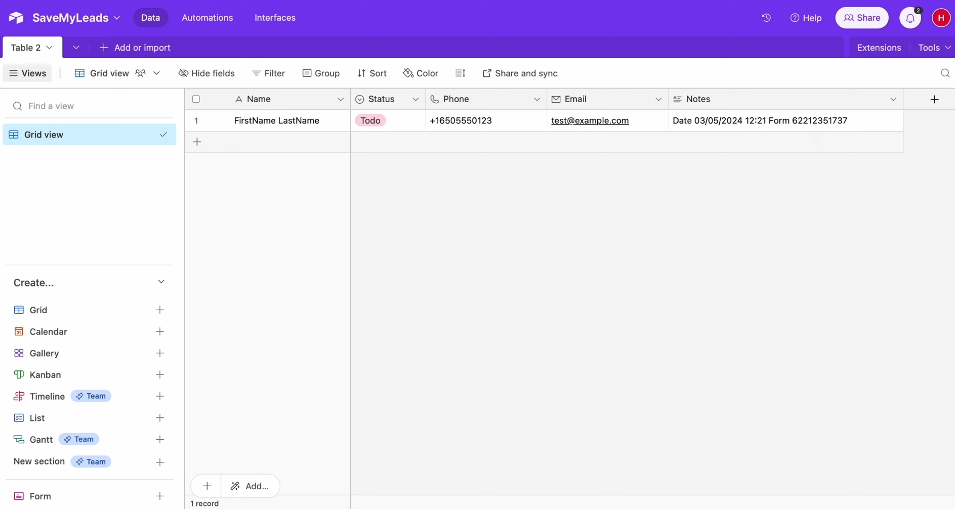 Google Lead Form and Airtable integration | Go to Airtable and check the result Google Lead Form and Airtable integration | Go to Airtable and check the result