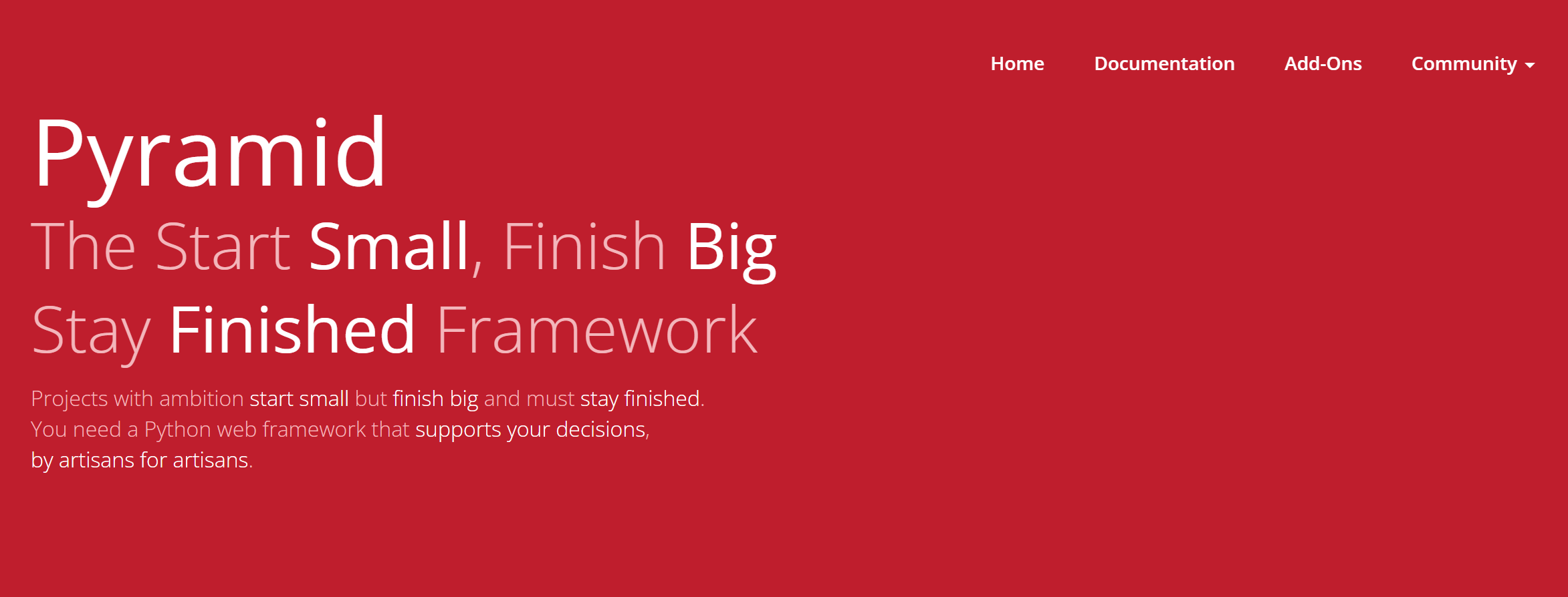 Pyramid framework website
