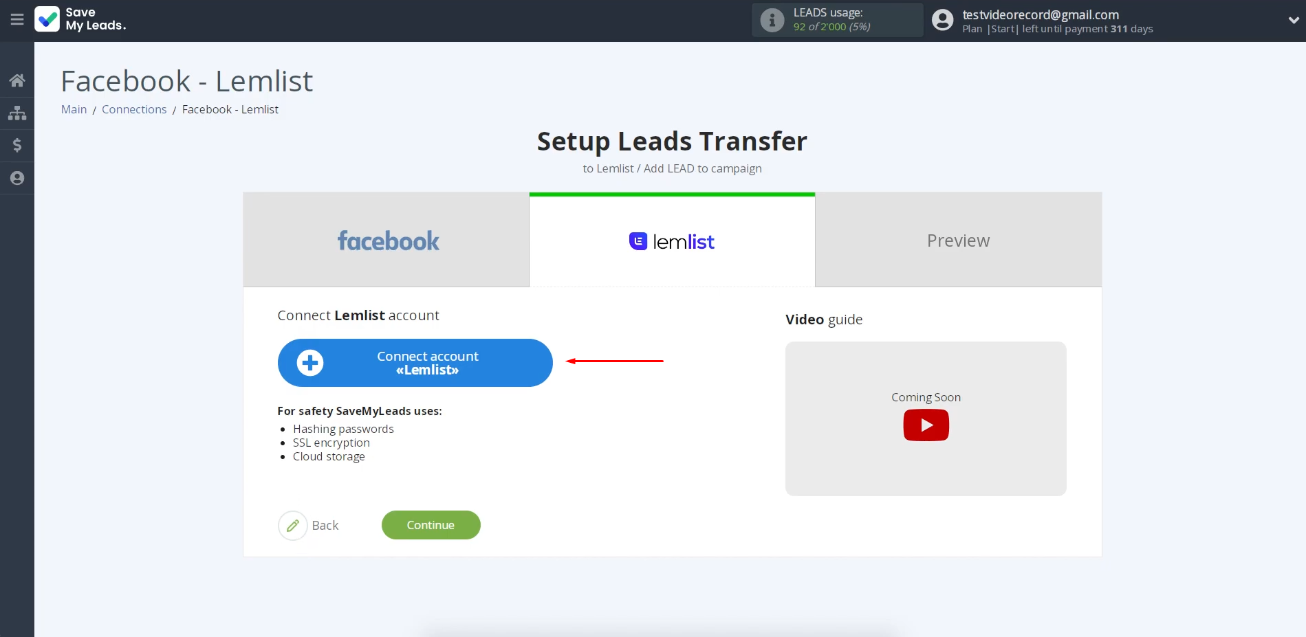 Facebook and Lemlist integration | Сonnect your Lemlist account to SaveMyLeads Facebook and Lemlist integration | Сonnect your Lemlist account to SaveMyLeads