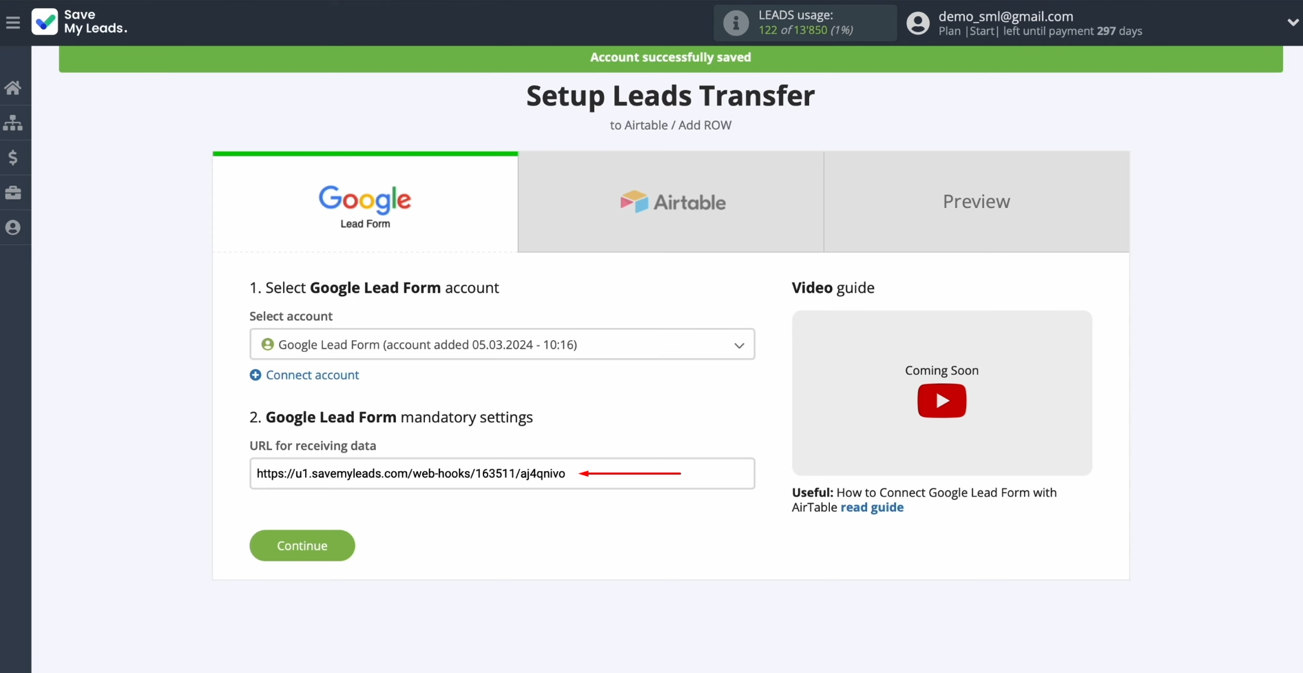 Google Lead Form and Airtable integration | Copy the URL Google Lead Form and Airtable integration | Copy the URL