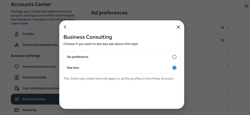 See less option