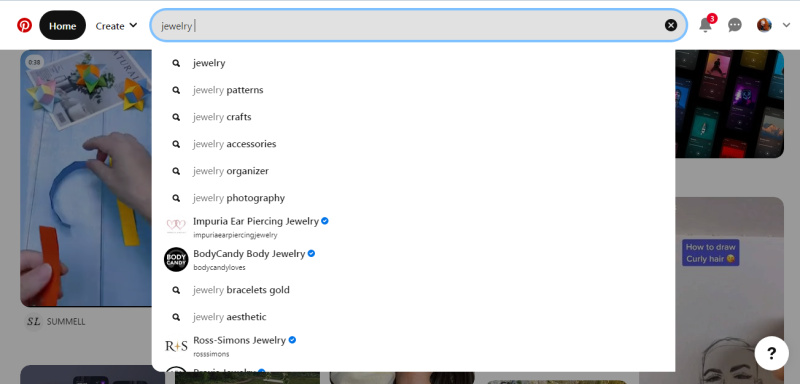 Keywords are heavily used on Pinterest