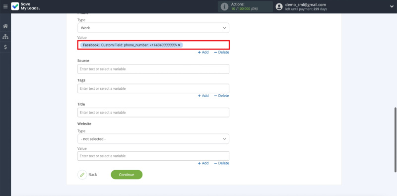 Facebook and AgileCRM integration | Set up sending data to AgileCRM. Part 3