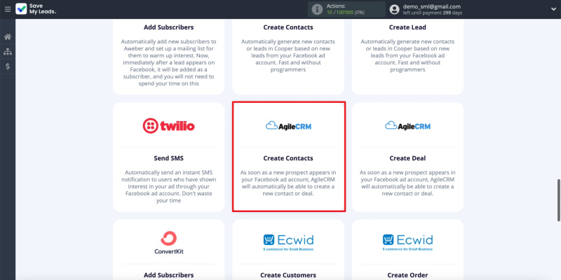 Facebook and AgileCRM integration | Choosing AgileCRM