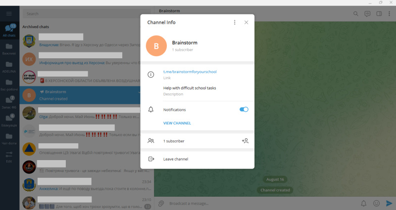 How to create a Telegram channel | Link